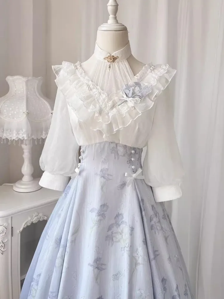 French Vintage Floral Midi Dress - Elelgant Abito longuette floreale vintage francese