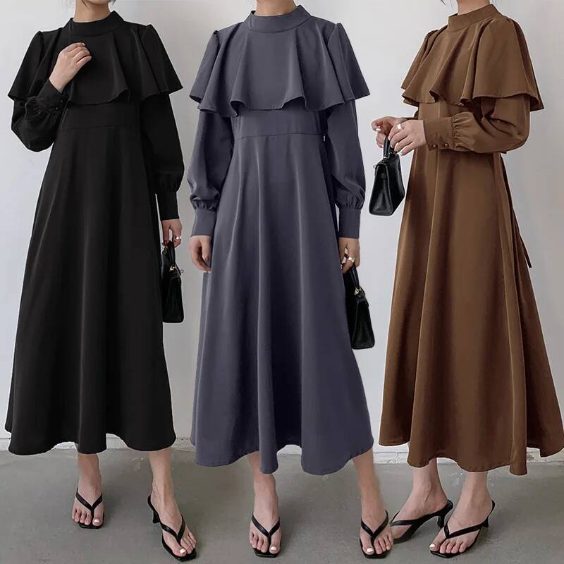 Abito lungo da donna in stile  - Korean Style A Line Shirt Dress recensione e prezzo