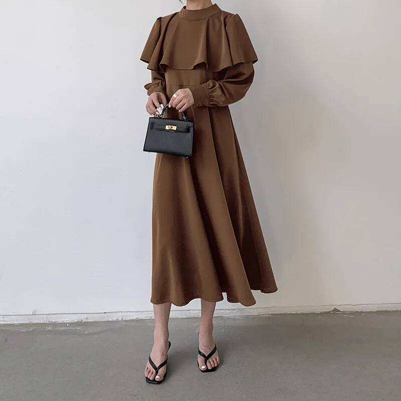 Abito lungo da donna in stile  - Korean Style A Line Shirt Dress recensione e prezzo