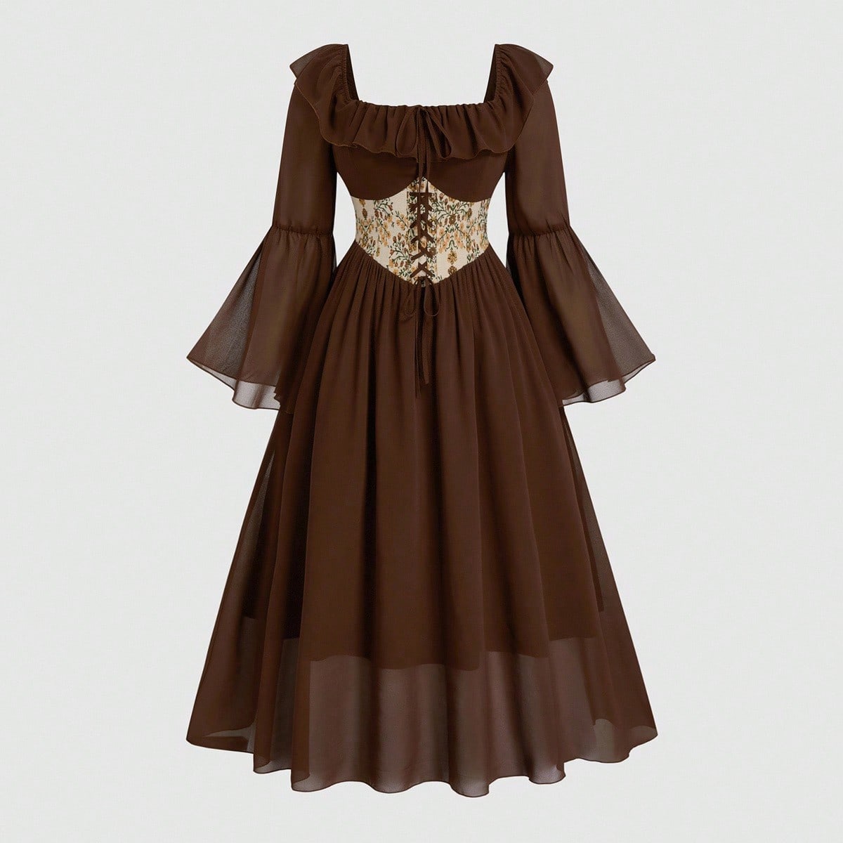 Abito Vintage Vittoriano in Ch - French Vintage Floral Midi Dress recensione e prezzo